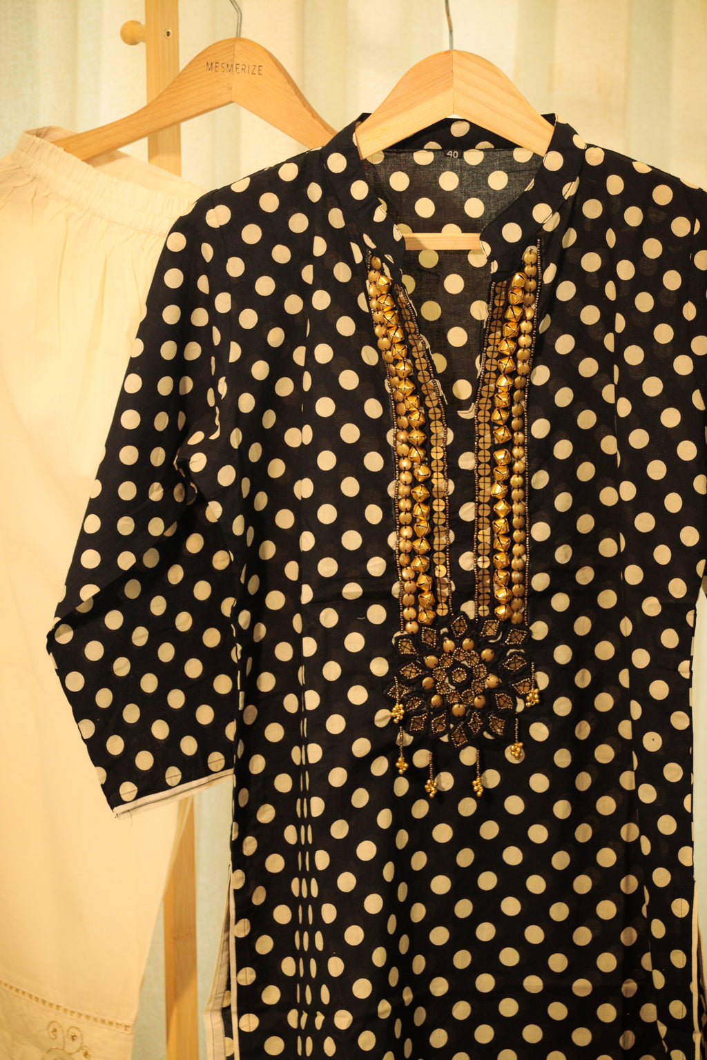 Embellished Tunic & Embroidered Trouser Set