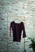 Delicate Lace-Trimmed Printed Top