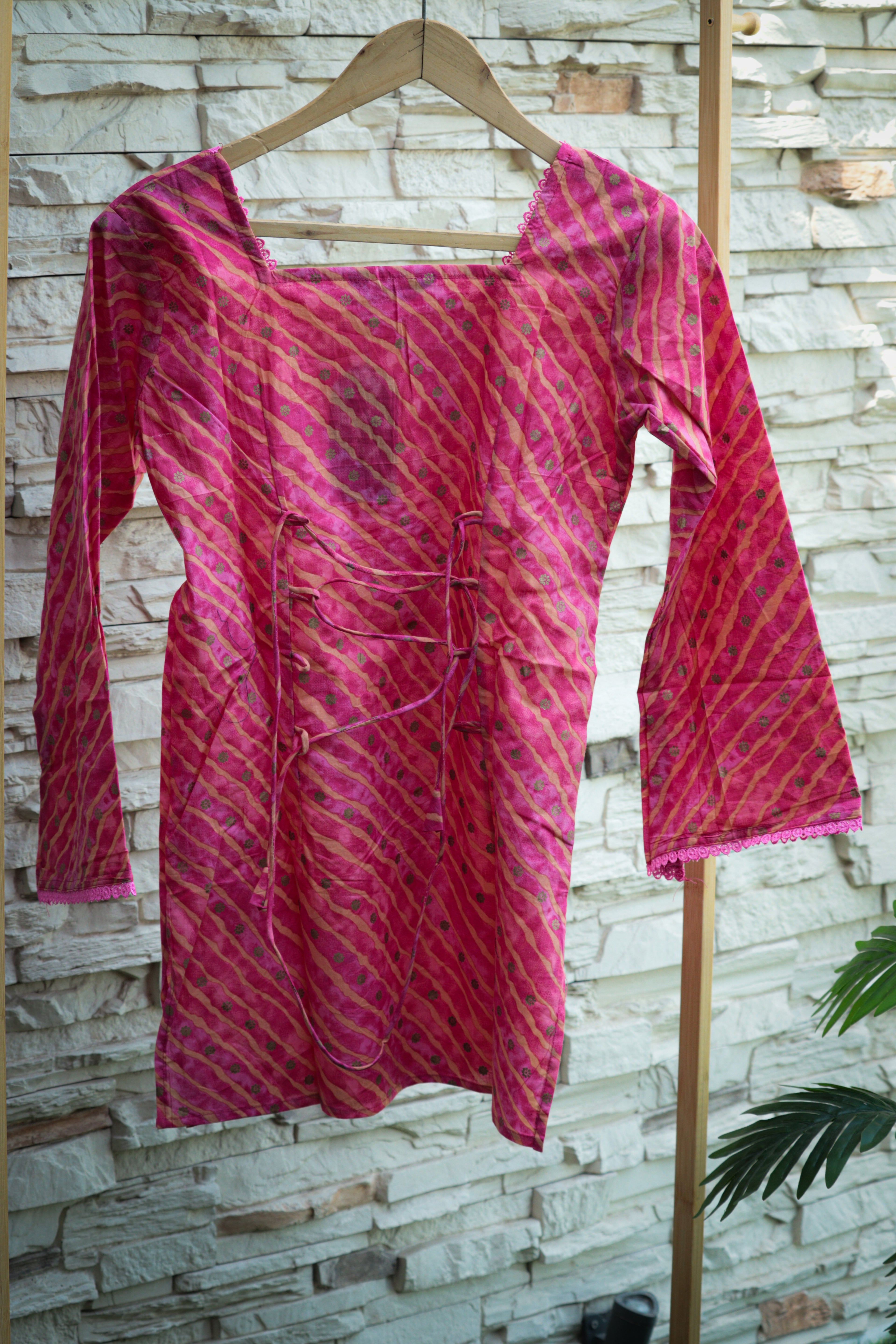 Leheriya-Inspired Corset-Tie Top