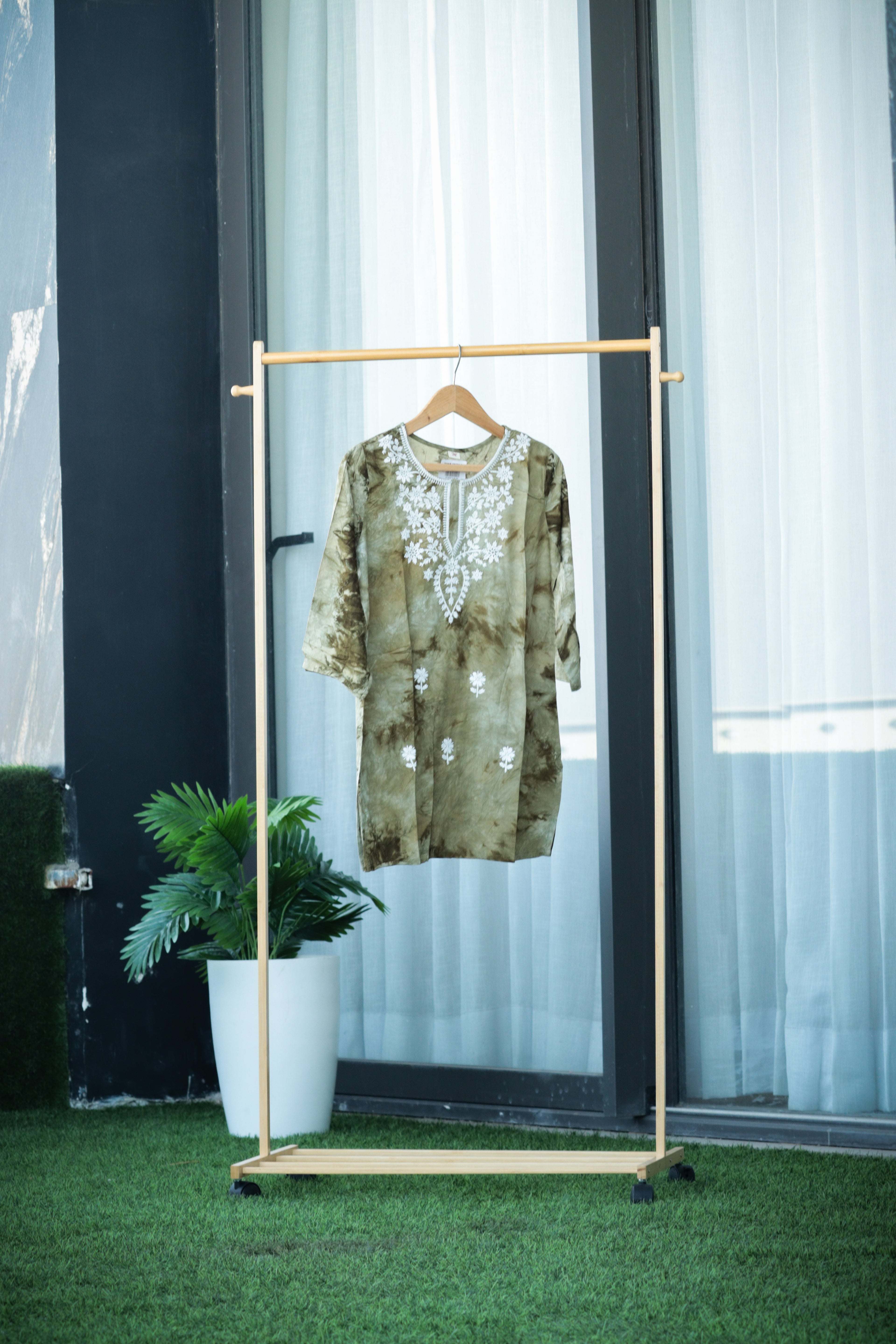 Tie-Dye Embroidered Tunic