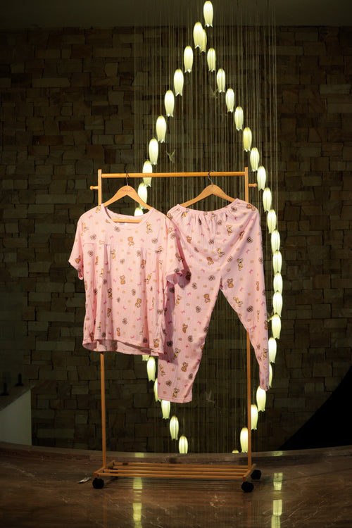 All-Over Floral Print Sleepwear Set