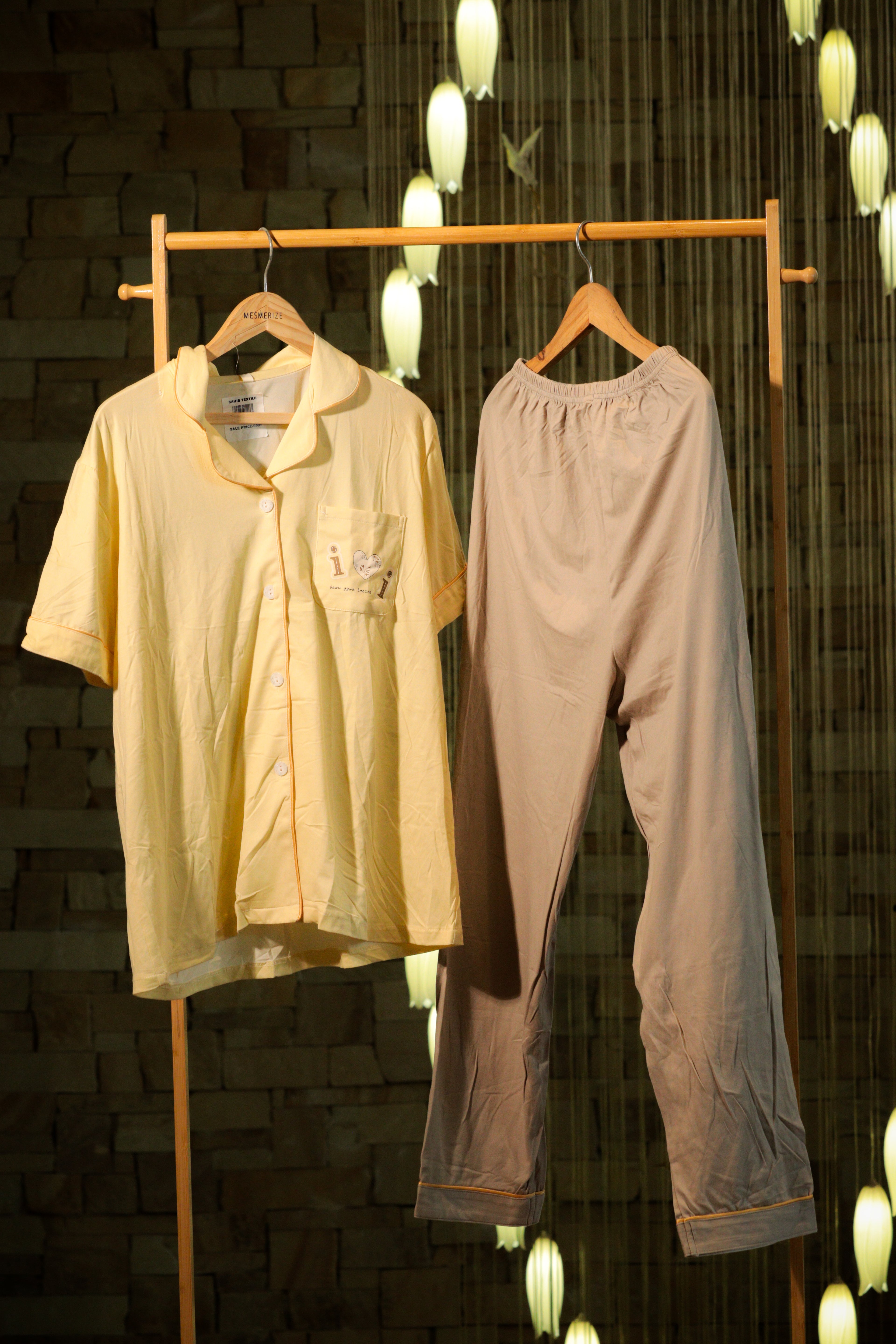Embroidered Longline Tunic & Trouser Loungewear Set