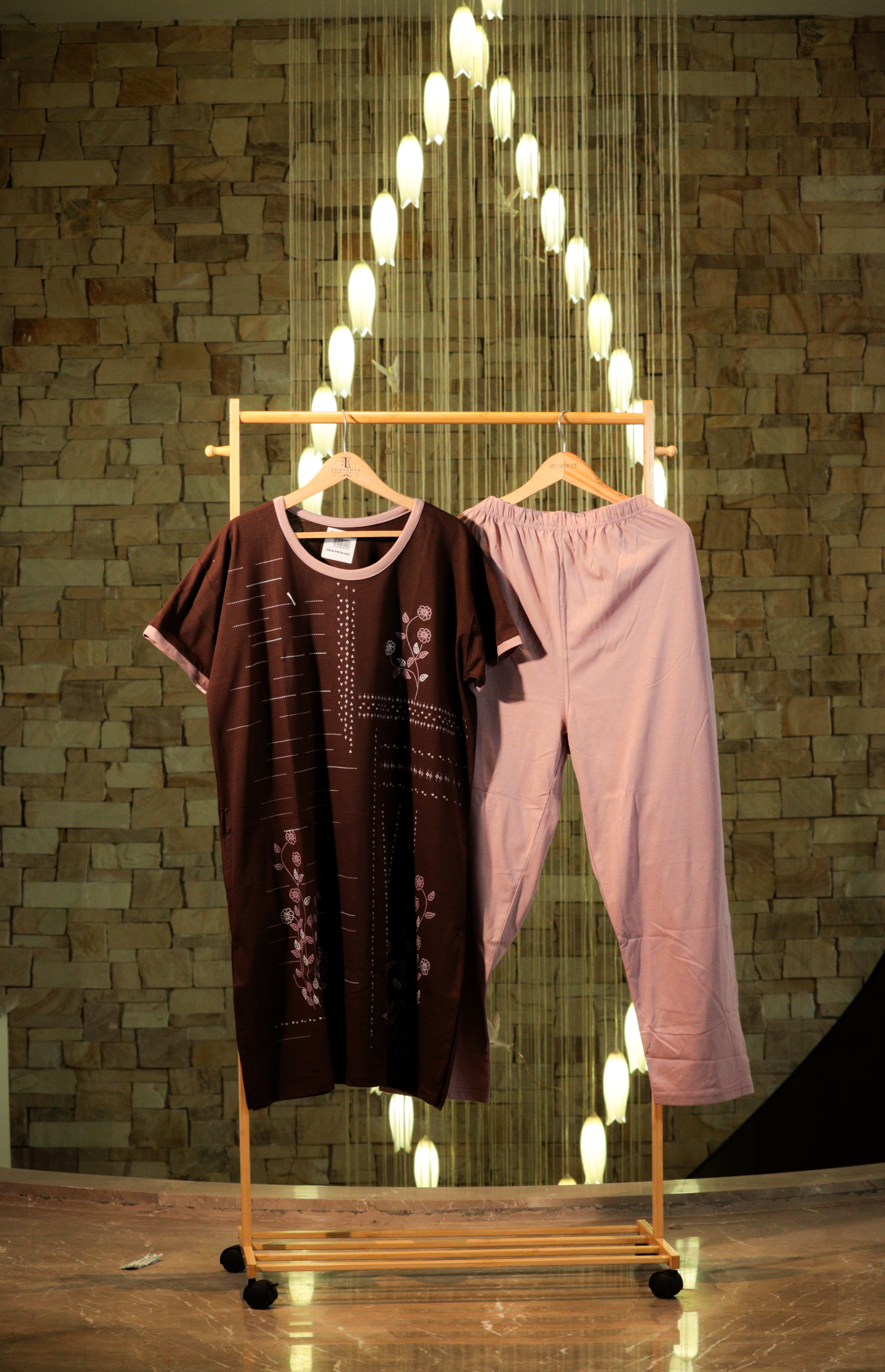 Cream-Ivory Character Pyjama Set