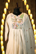 Pastel Embroidered Flared Suit Set