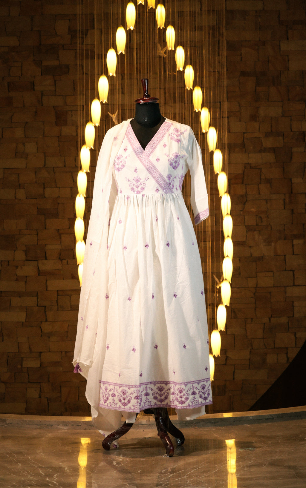 Embroidered Angrakha Suit Set