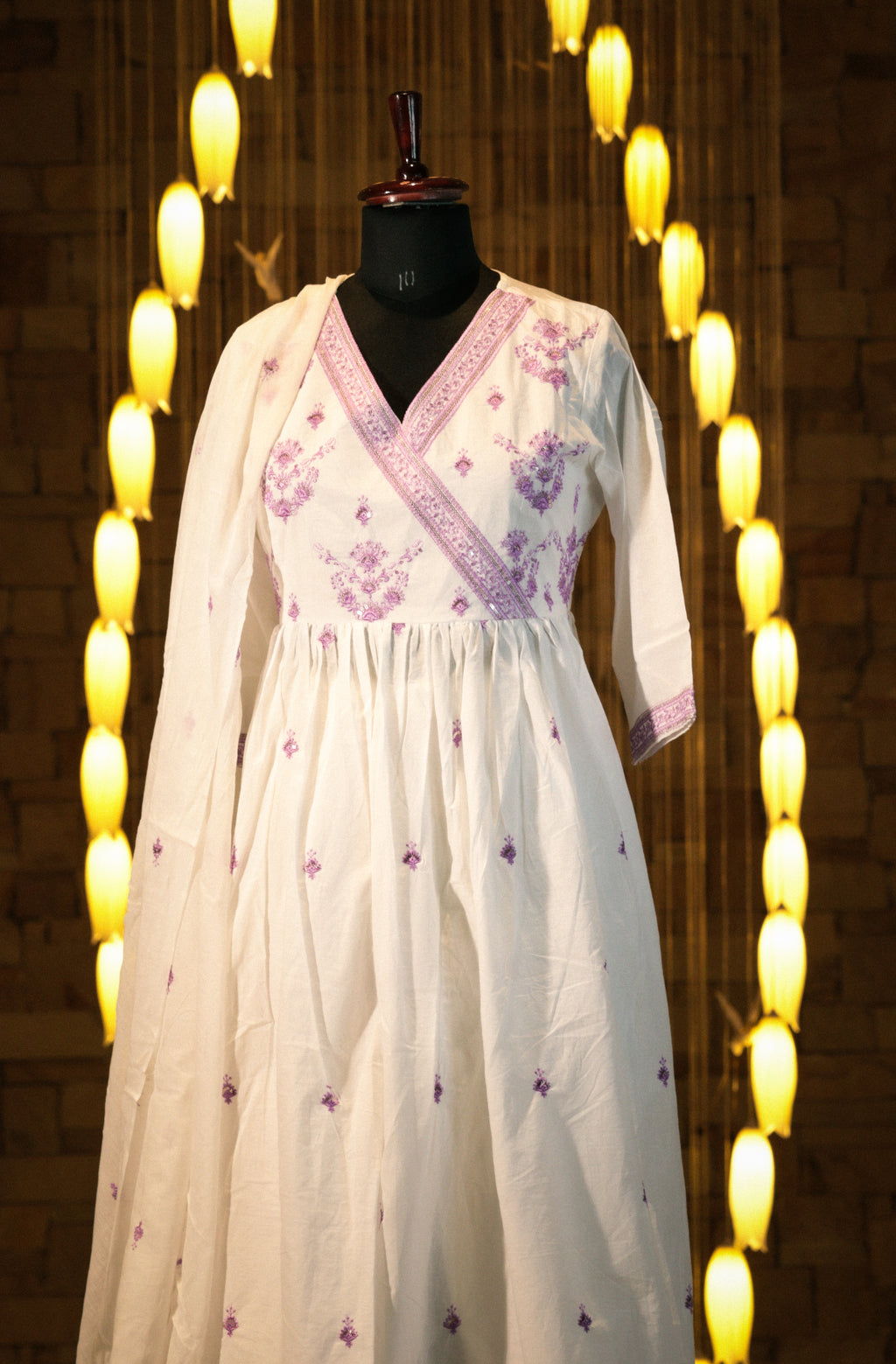 Embroidered Angrakha Suit Set