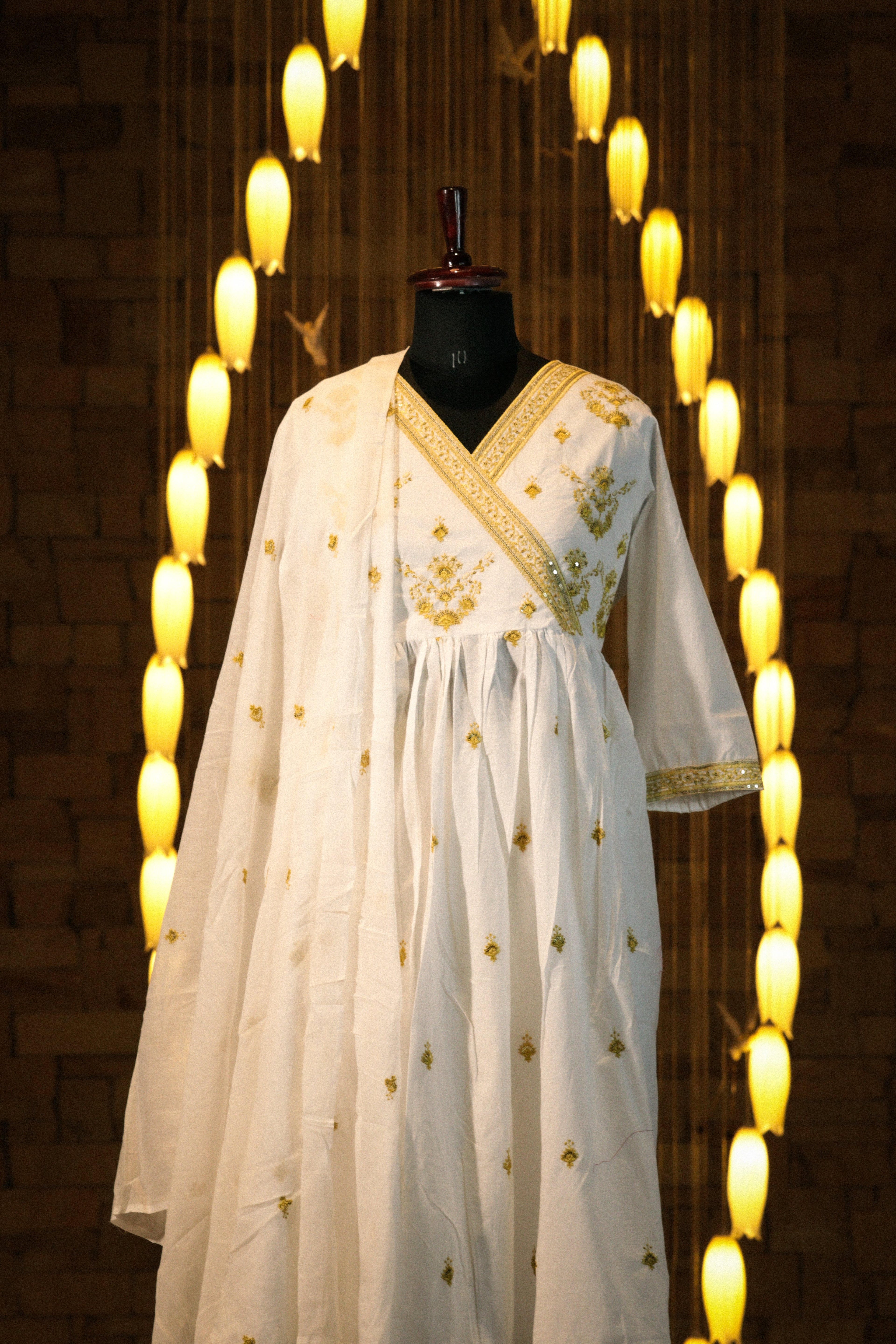 Gilded Embroidered Angrakha Suit Set